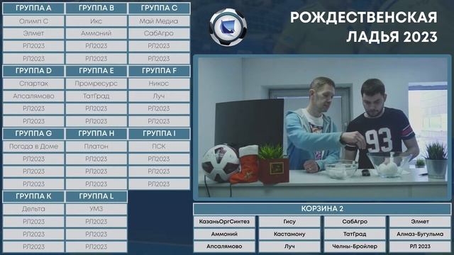 Открытый турнир по мини-футболу "Рождественская Ладья 2023" | Жеребьевка смотреть онлайн
