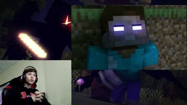Реакция на SashaMT Animations - "Willow Tree" - A Minecraft Music Video - Herobrine vs Null