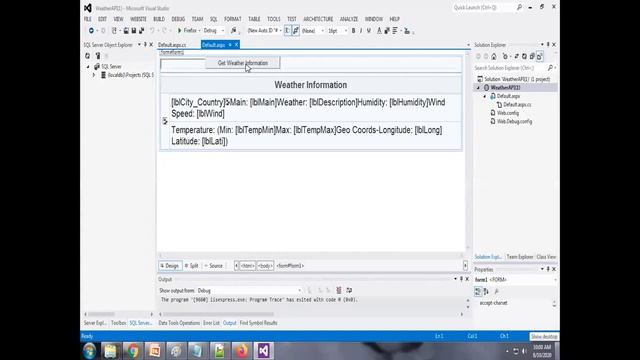 How to Call Weather API using ASP.NET - Part I смотреть онлайн