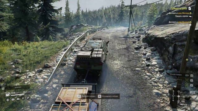 SnowRunner. Trailer in the river. смотреть онлайн