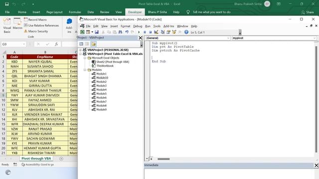 Pivot Table in Excel & VBA Automation Basic. Pivot Table kya hai. A power full tools in Excel. смотреть онлайн