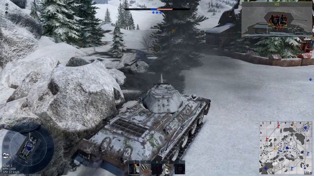 WarThunder Ground Realistic Frozen Pass T-34-57 9Kill смотреть онлайн