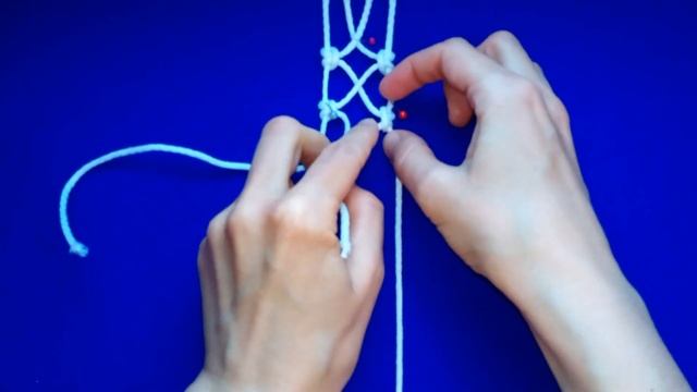 Macrame pattern Merejka Frivolite in 4 cords / Мережка фриволите на 4 нитях. Уроки макраме смотреть онлайн