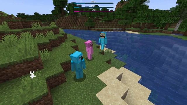 Cash and Nico and Zoey and Shady vs Omz and Roxy and Lily and Luke in Minecraft смотреть онлайн