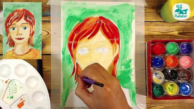 Как нарисовать ПОРТРЕТ МАМЫ урок рисования для детей смотреть онлайн