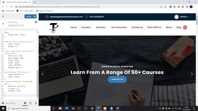 How to Hide Footer Using Custom Css | custom web design | wordpress expert | wordpress freelancer смотреть онлайн
