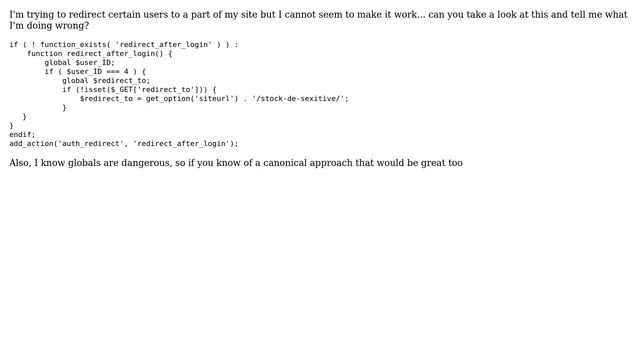 Wordpress: Problem redirecting users to page on login смотреть онлайн