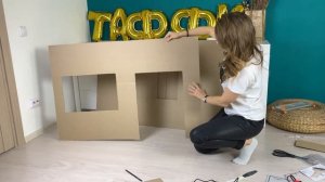 DIY: ОГРОМНЫЙ ДОМ ИЗ КАРТОНА ДЛЯ СОБАКИ | своими руками ??