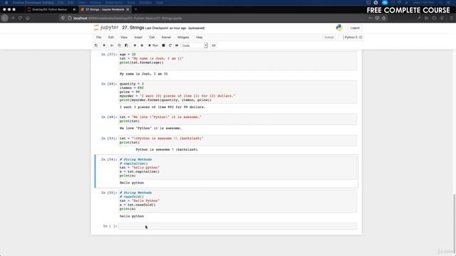 #58 - String Methods in Python | Python Full Course - Beginner to Advanced [FREE] смотреть онлайн