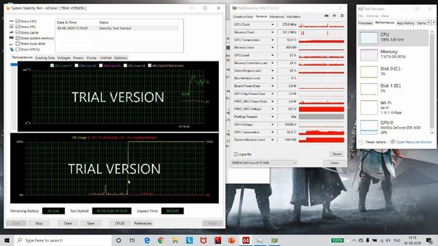 Lenovo Legion 5i CPU and GPU Stress Test with AIDA64 and GPU-Z Software смотреть онлайн