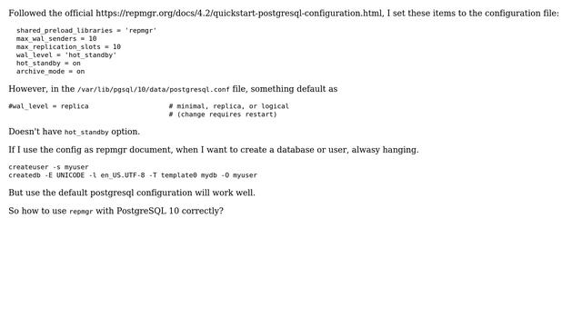 Databases: How to use repmgr with PostgreSQL 10? смотреть онлайн