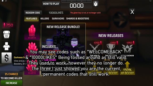 All Working Shards Codes for EtD! - ROBLOX Escape The Darkness смотреть онлайн