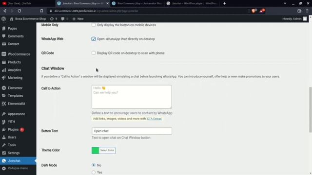 How to Add WhatsApp Chat to WordPress website free | JoinChat Plugin | WhatsApp plugin | Your Tarak смотреть онлайн