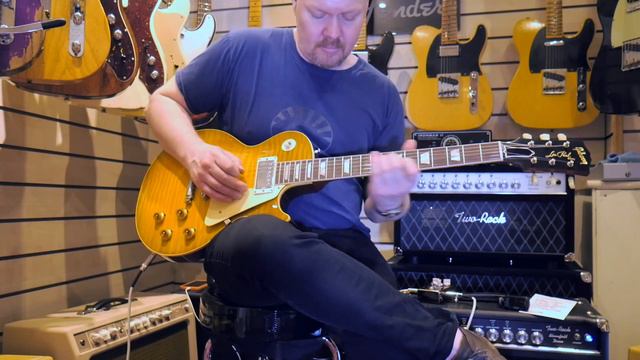 Gibson Custom Murphy Lab 59 Les Paul Standard Ultra Light Aged Handpicked, Green Lemon Fade 931515 смотреть онлайн