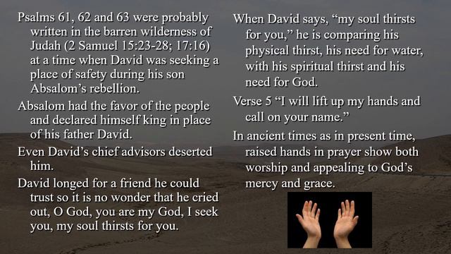 22nd Sunday - OT – A - Psalm 63:2–6, 8–9 – ℟. (2b) My soul is thirsting for you, O Lord my God. смотреть онлайн