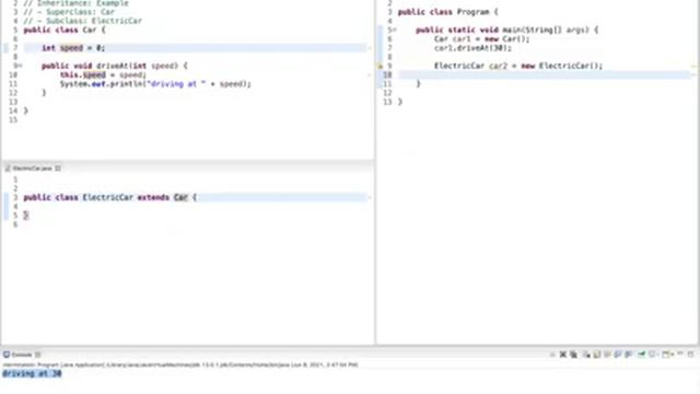 Java Tutorial: Inheritance Example смотреть онлайн