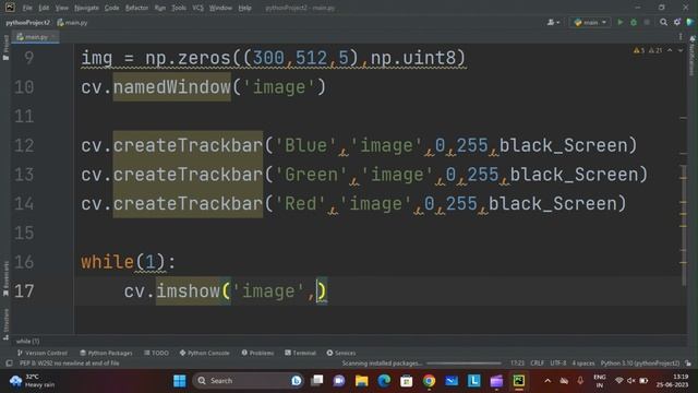 Trackbar for color chaning in Python with OpenCv Library || Open Cv Library in Python || Python Cod смотреть онлайн