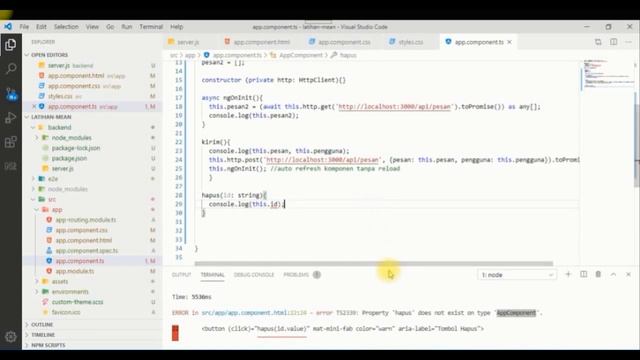 Aplikasi Web Sederhana dengan MEAN (MongoDB, Express, Angular dan Node.js) Bagian 2 смотреть онлайн
