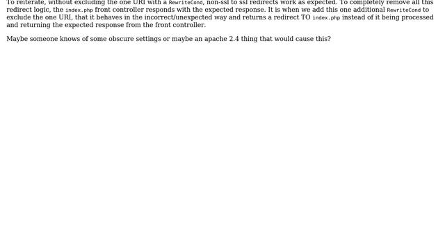 Apache 2.4 mod_rewrite rule applying redirect to non-redirect rule (only [L] flag) смотреть онлайн