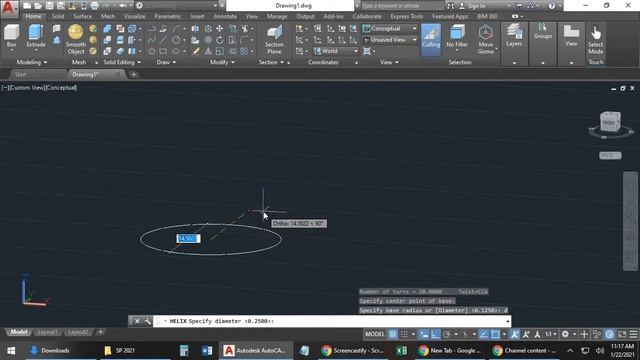 AutoCAD 3D - Sweep, Helix, Springs, Threads смотреть онлайн