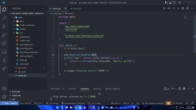 One of the coolest features of Go... Embed ReactJS into a binary with Go смотреть онлайн