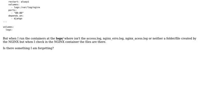 DevOps & SysAdmins: NGINX logs not being mapped with Docker volumes смотреть онлайн