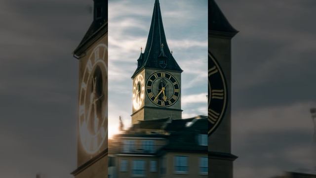 Церковь Святого Петра и протестантская церковь Гроссмюнстер в Цюрихе смотреть онлайн