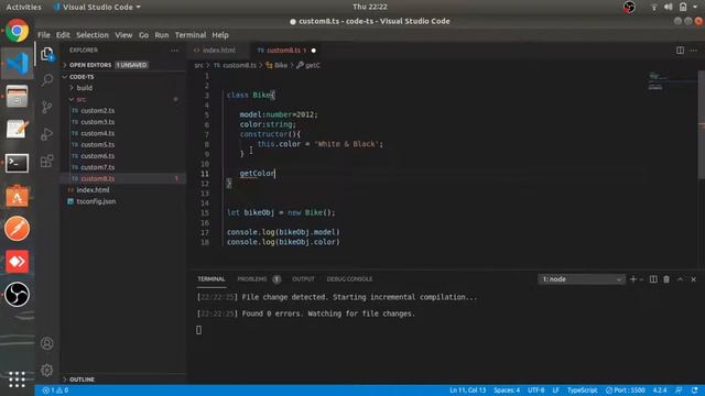 Class | #8 | TypeScript tutorial in Hindi смотреть онлайн