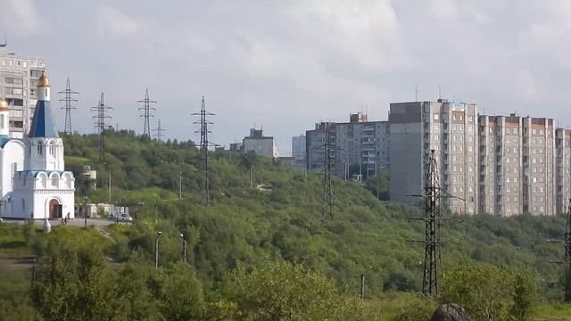 Вид на Мурманск, Семёновское озеро (View of the Murmansk, Lake Semyonovskoye) смотреть онлайн