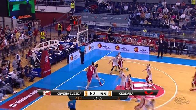 Key moment - Jaka Blažič's three pointer (Crvena zvezda Telekom - Cedevita, 25.4.2015) смотреть онлайн