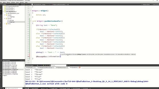 C++ Qt 89 - QRadioButton(1) смотреть онлайн