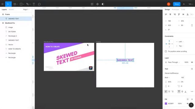 How to Create Skewed Text in Figma смотреть онлайн