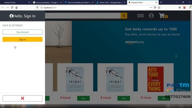 #7 Bangla Urdu Hindi ReactJS Translation - Front End - Amazon Clone MERN Stack - Hindi смотреть онлайн
