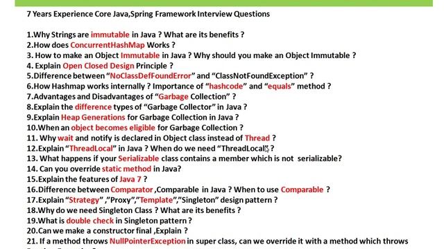 7 Years Experience Core Java,Spring Framework Interview Questions смотреть онлайн