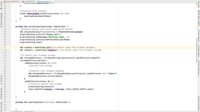 Firebase Videos App Kotlin | Android Studio | 03 Download & Delete Videos смотреть онлайн