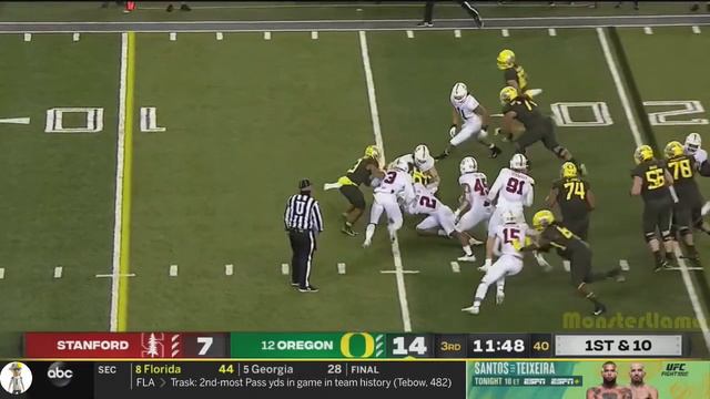 Stanford @ #12 Oregon 2020 [Oregon Ducks Highlights] 💚🦆🏈