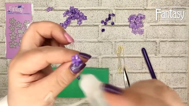 #dies_Fantasy Сирень и Фиалочник из ткани для скрапбукинга Мастер класс смотреть онлайн