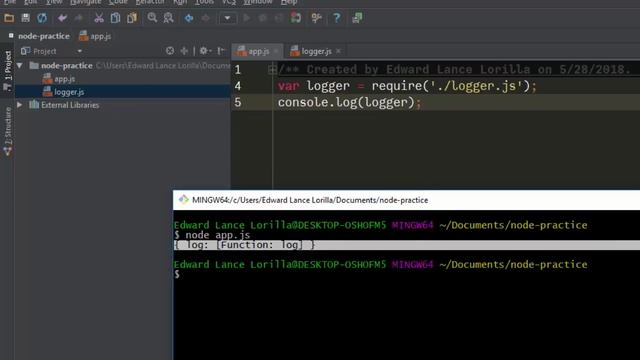 nodejs creating and loading module смотреть онлайн