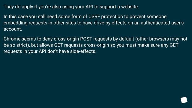 Do CSRF attacks apply to API's? смотреть онлайн