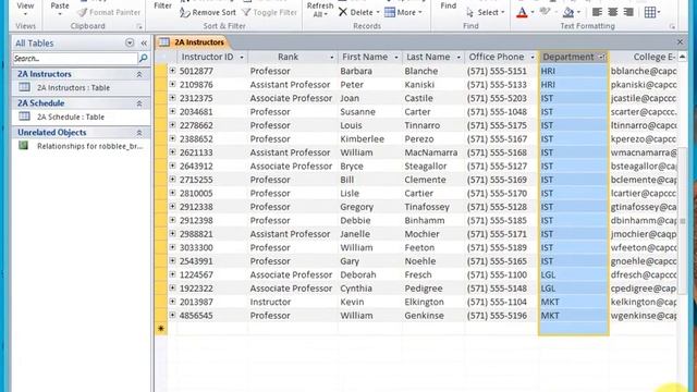 Sorting records in a table in ascending or descending order - Activity 2.05 смотреть онлайн