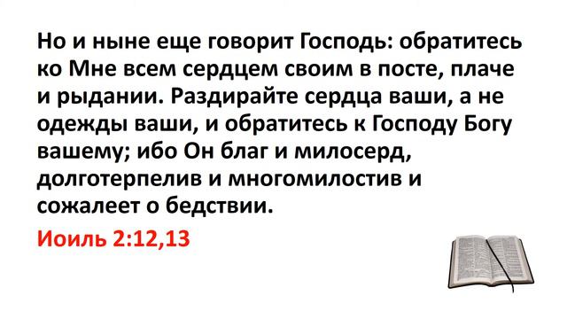 Библия, Ветхий Завет. Иоиль 2:12,13 смотреть онлайн