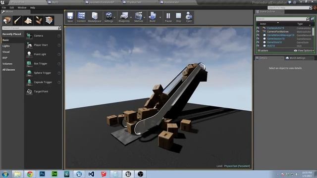 Procedural Escalator with Physics Support смотреть онлайн