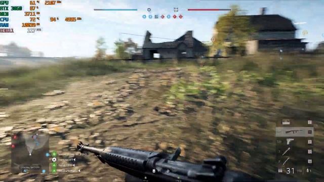 Battlefield V RTX 3060 Intel I5 9600 K 120 FPS ULTRA SETTING смотреть онлайн