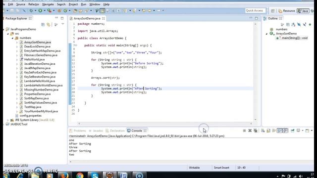 How to sort elements in array in asc and desc order in java? смотреть онлайн