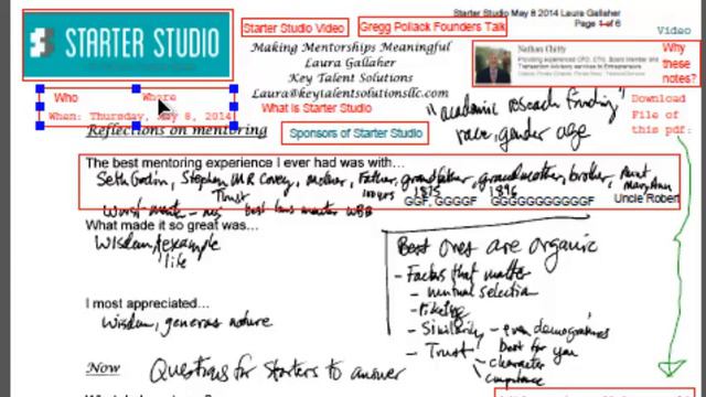 Starter Studio Notes Dr Laura Gallaher talk May 8 2014 смотреть онлайн