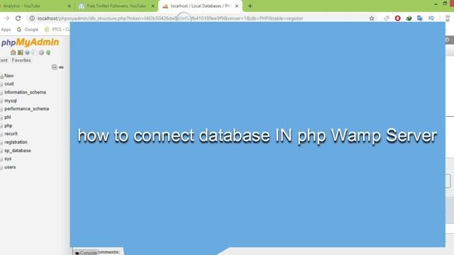 2.How to Create database and Connection with database in PHP(WAMP server) in Hindi/urdu смотреть онлайн