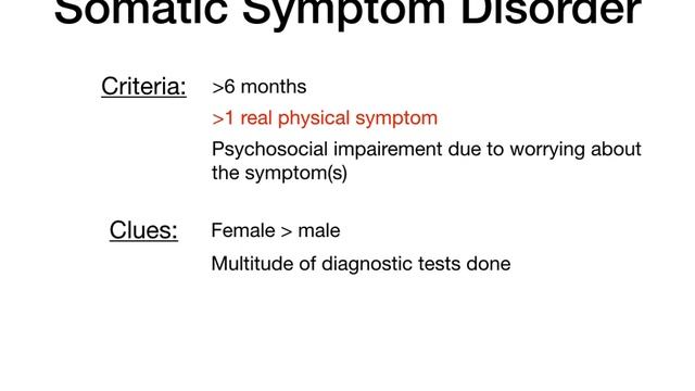 Somatoform Disorders (Somatic Symptom, Conversion, Illness Anxiety, Factitious, Malingering) смотреть онлайн