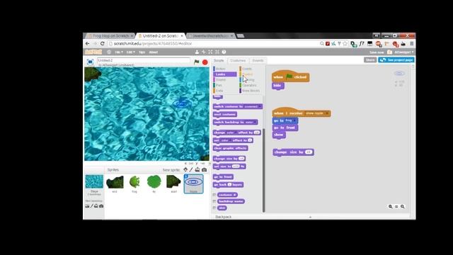 Frog Hop - Invent with Scratch 2 0 Screencast смотреть онлайн