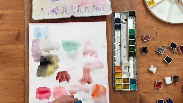 START PAINTING - WATERCOLOR BASICS - Lesson 1 Choosing Your Paint Colors and exploring mixing them смотреть онлайн