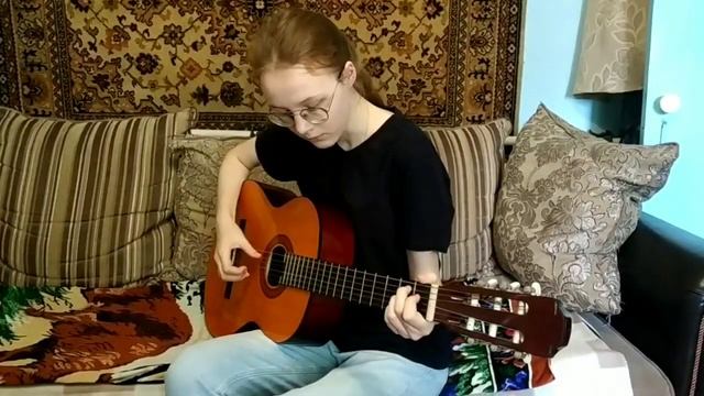 Игра на гитаре | Композиция "Грустная мелодия " | Играет гитарист смотреть онлайн